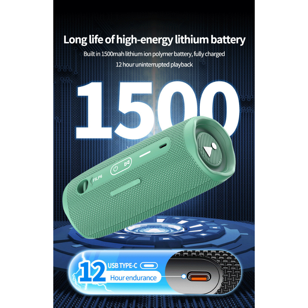 Loa bluetooth Flip 6 Mẫu Mới 2023 bass mạnh treble rời dây treo cho loa tiện lợi công nghệ chống nước tuyệt đối bh 2 năm