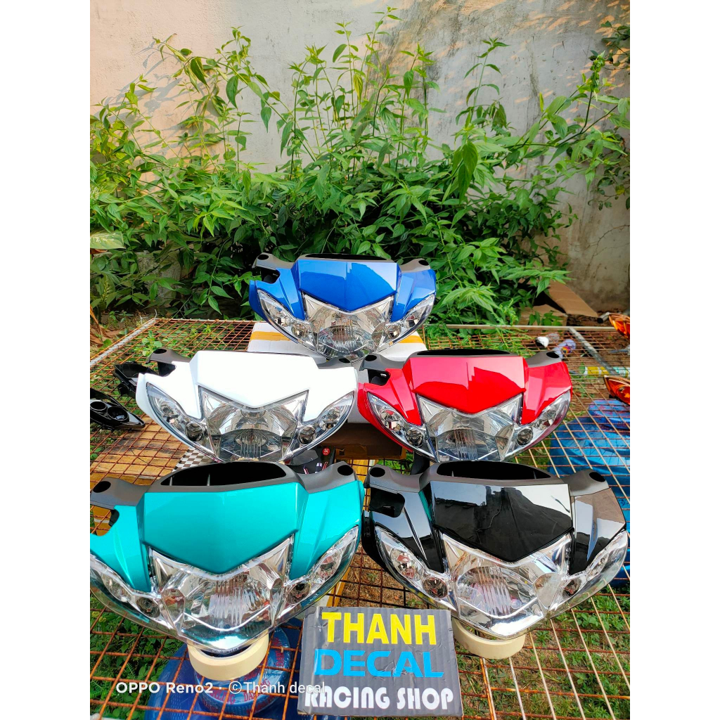 Đầu sirius  pha đèn + ốp đủ màu, tặng kèm bợ cổ , gắn cho sirius 50-110