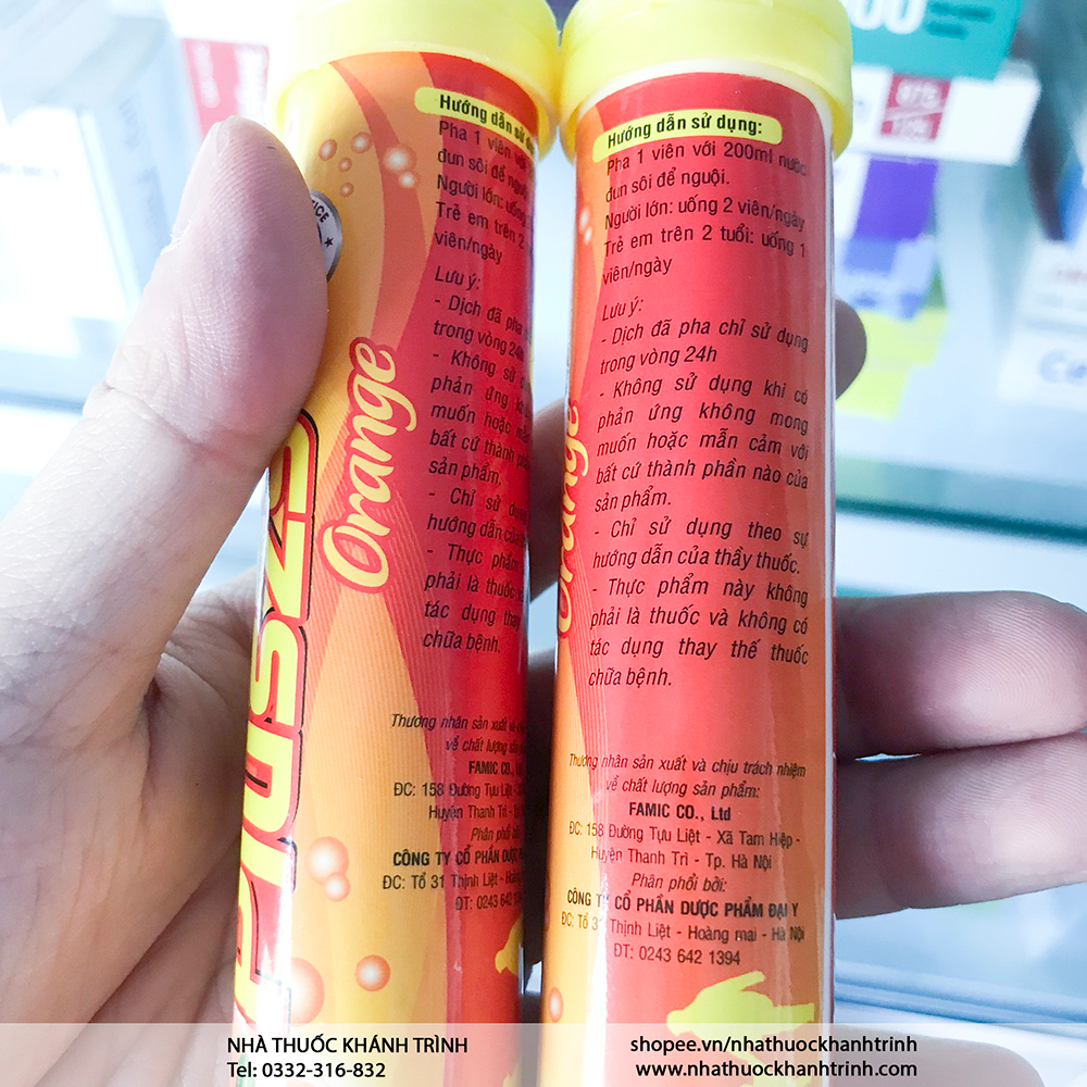 Viên Sủi Vitamin C Pluszs vị cam