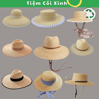 Mũ cói vành rộng vintage, nón cói cập nhật mẫu mới liên tục