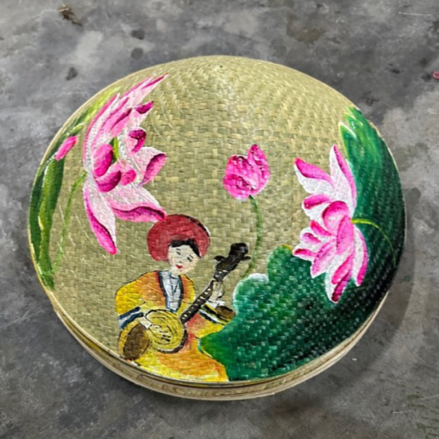 Nón cỏ bàng vẽ