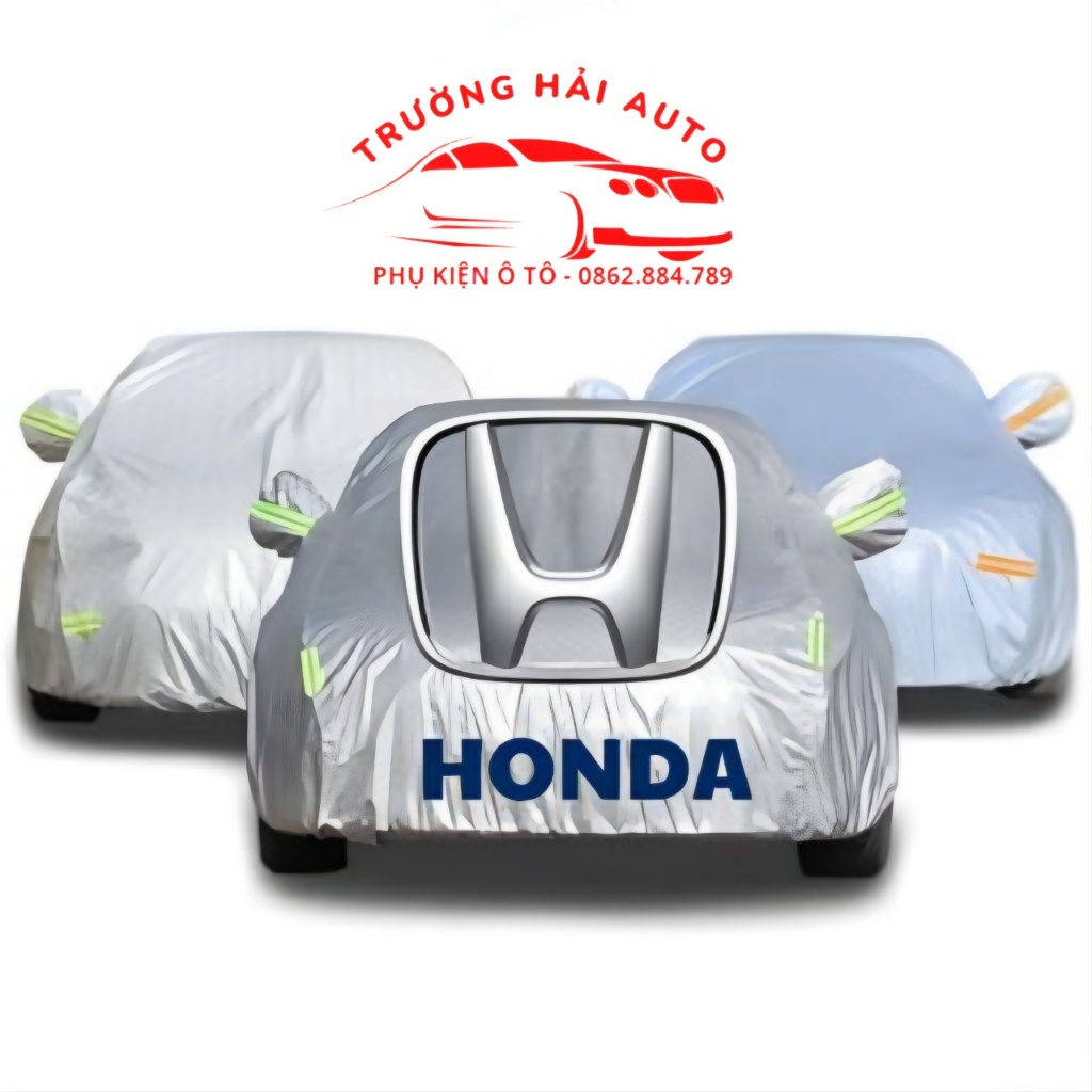 Bạt phủ xe ô tô HONDA CRV,City,HRV,Civic,Accord,Brio,Jazz bạt 3 lớp chống xước có khóa kéo cánh cửa