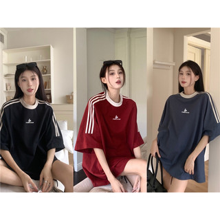 Áo thun sọc cá tính oversize (Ảnh thật)
