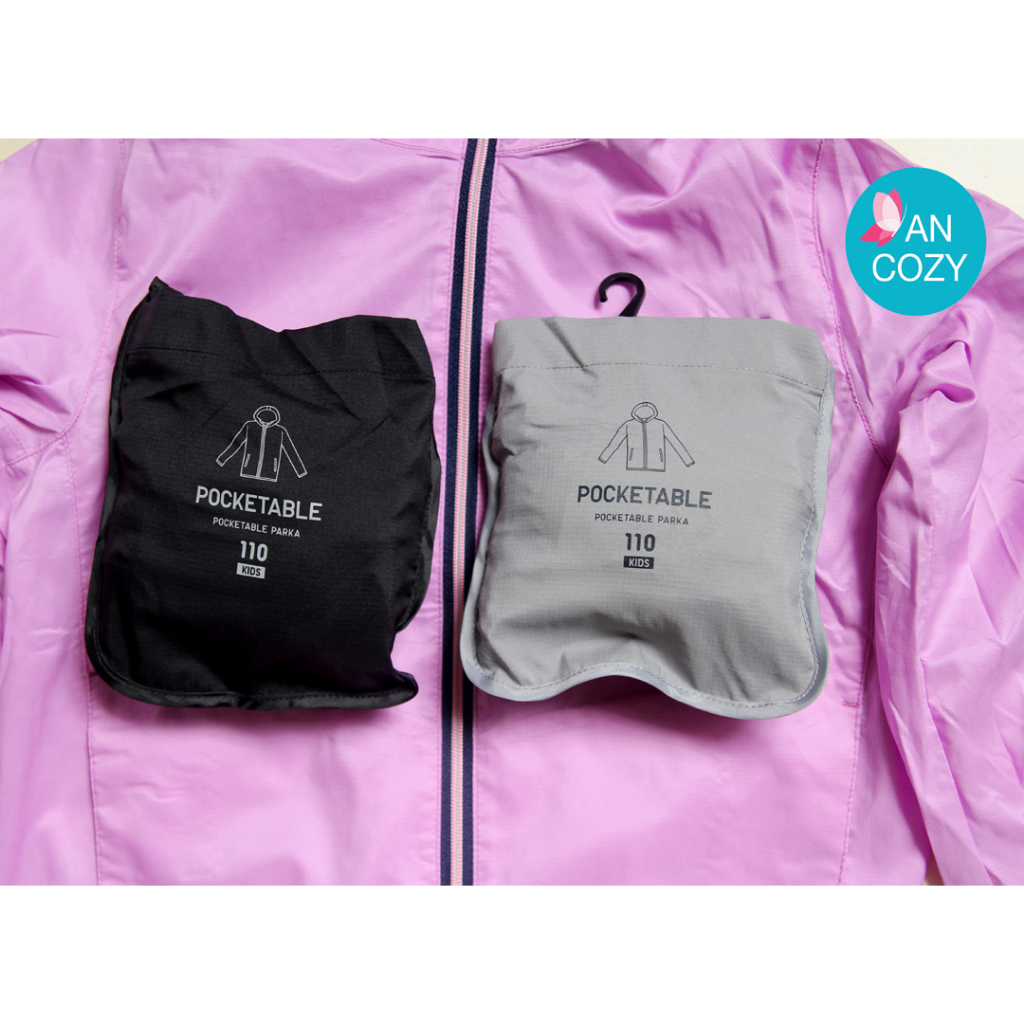 Áo Parka bỏ túi chống UV siêu nhẹ Uniqlo cho bé xuất dư vnxk