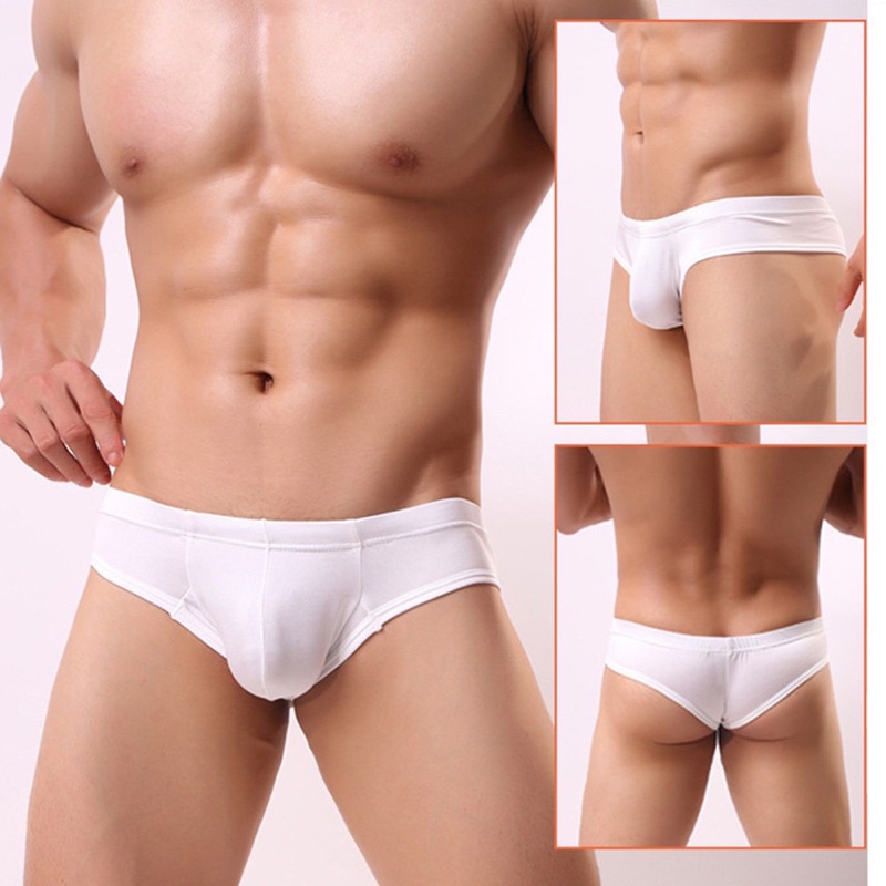 Quần lót nam bikini thun màu trắng size L
