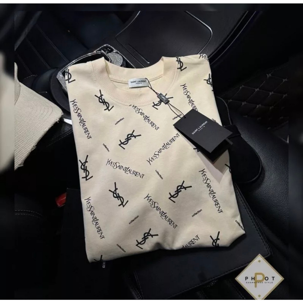 Áo Thun YSL Form Rộng Tay Lỡ Vải Cotton 100% , Áo Phông YSL Hoạ Tiết Mẫu Mới Nhất | BigBuy360 - bigbuy360.vn