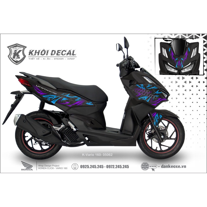 Tem rời Vario 160 Đen