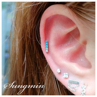 Khuyên tai titan titanium astm f136 cao cấp