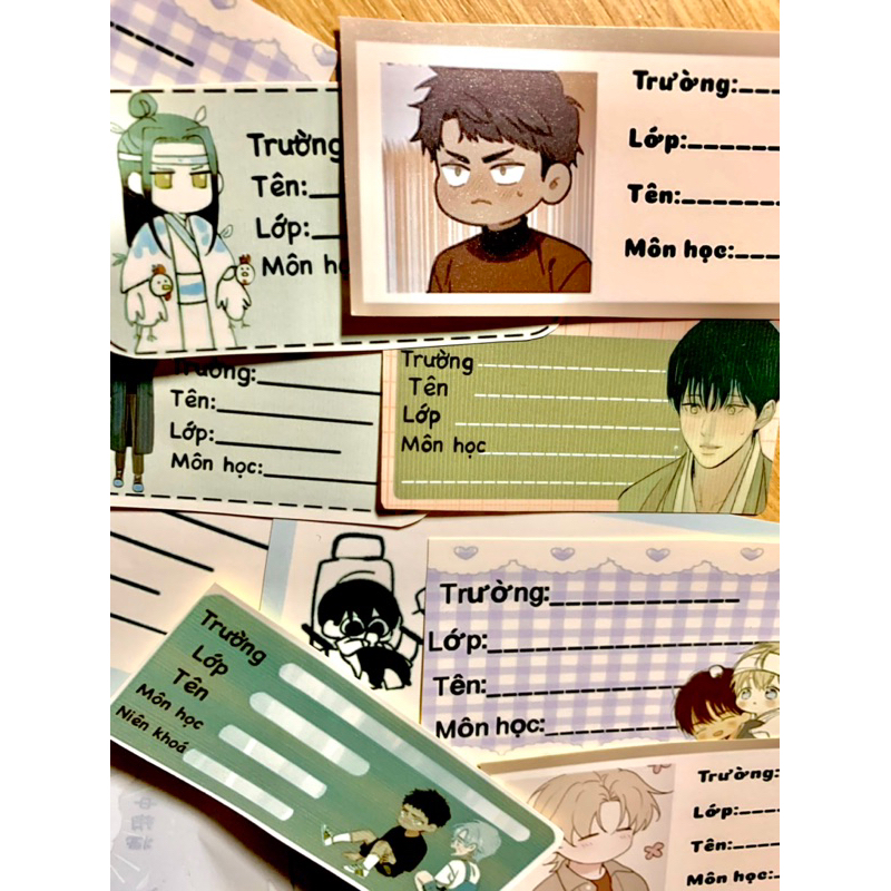 NHÃN VỞ boyloves  random