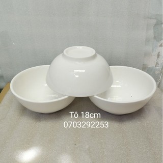 Combo 5 tô sứ ăn phở 18cm trắng/ hoạ tiết ngẫu nhiên