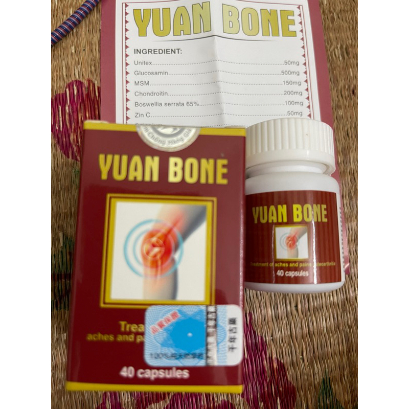 ✅ Viên Uống Xương Khớp YUAN BONE Hỗ trợ đau nhức xương khớp cổ vai gáy thoái hóa thoát vị tê bì tay chân