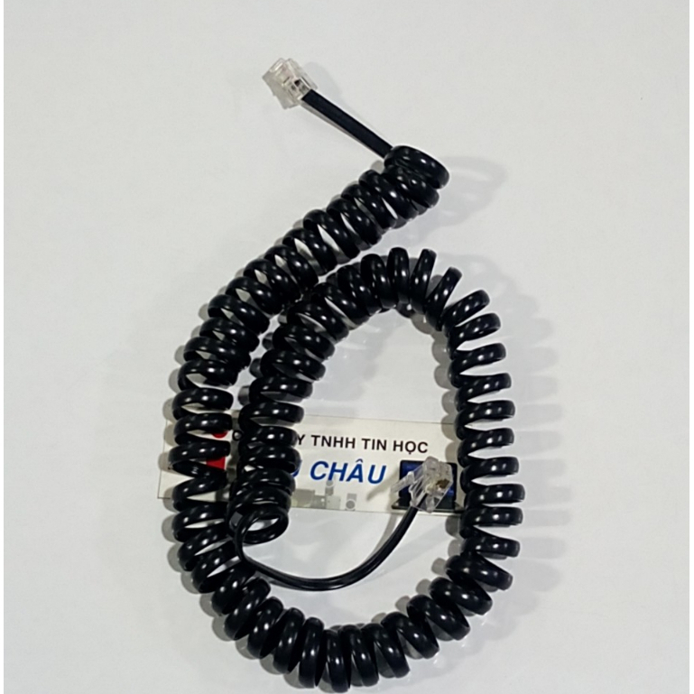 Cáp tai nghe điện thoại bàn - Dạng dây xoắn dản dài