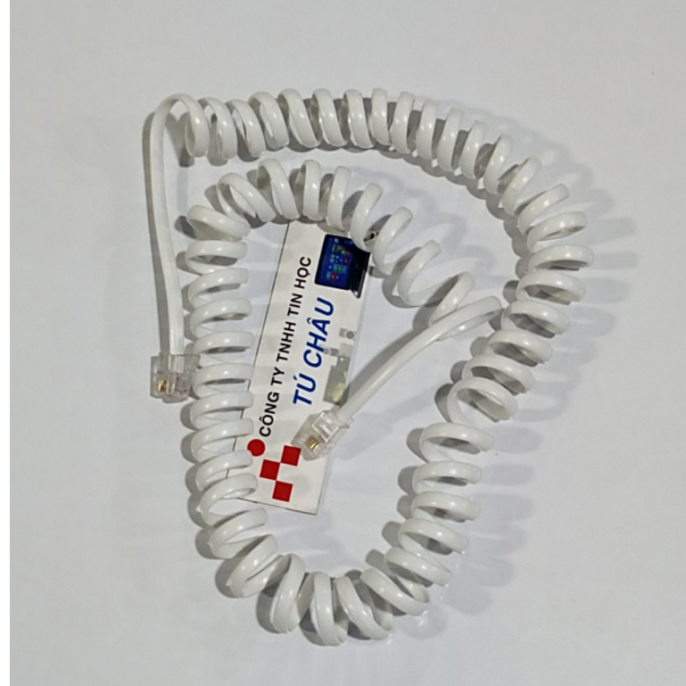 Cáp tai nghe điện thoại bàn - Dạng dây xoắn dản dài