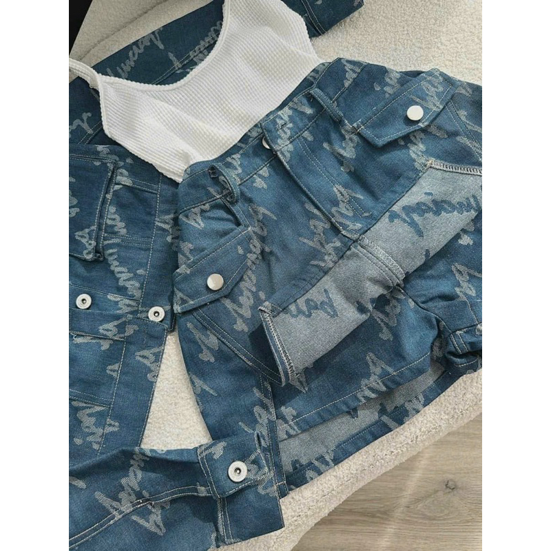 SET JEANS KAKI 3 MÓN SANG CHẢNH