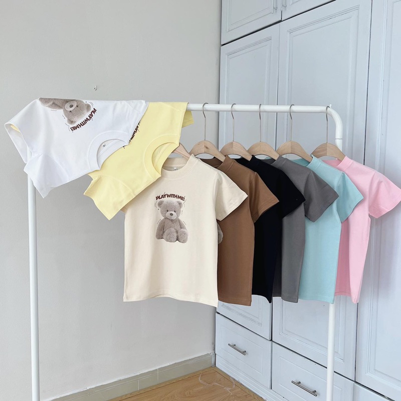 Áo baby tee in gấu siêu xinh