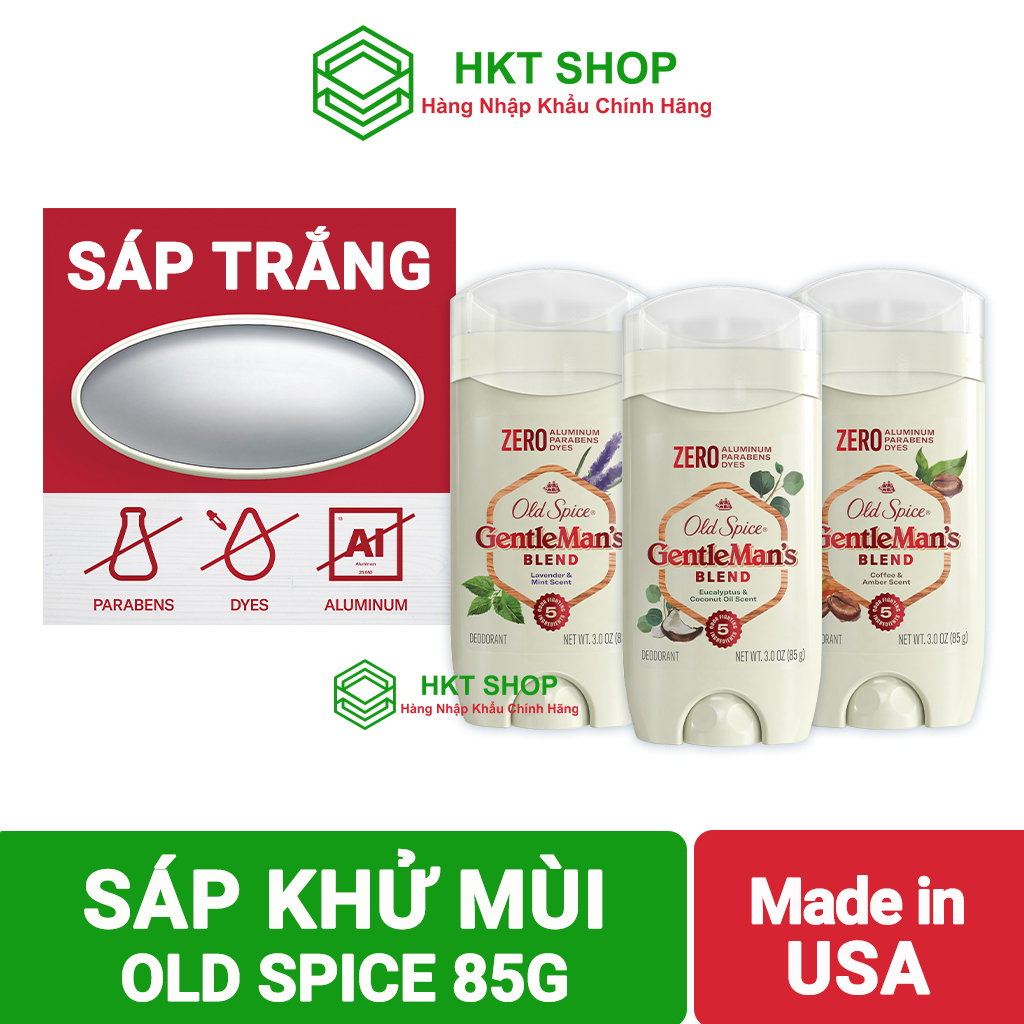 Lăn Sáp Khử Mùi Old Spice GentleMan's 85G (Sáp Trắng - Dòng cáo cấp) - HKT Shop
