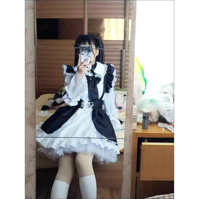 Váy Maid phong cách lolita, maid hầu gái, cosplay,nhân viên phục vụ