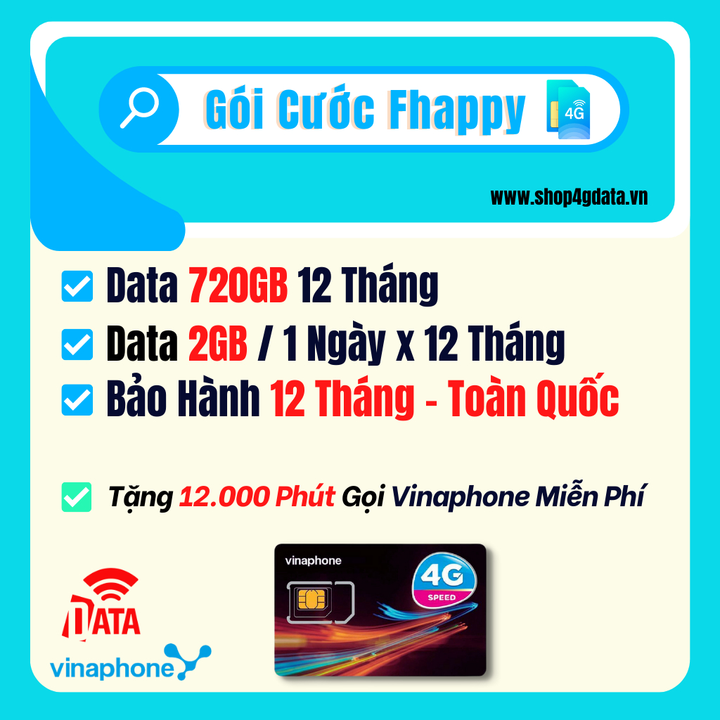 Sim Data VD89 Vinaphone Miễn Phí 720GB Và Gọi 12 Tháng,Tốc Độ Cực Nhanh,Bảo Hành Chính Hãng