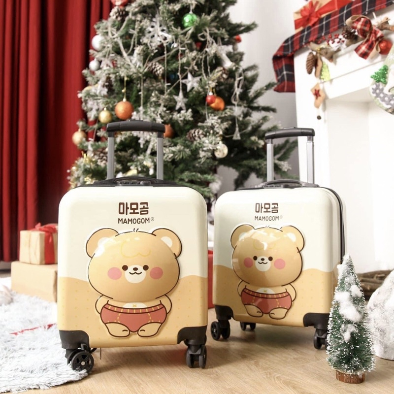 Vali gấu Mamogom kéo tay du lịch cho bé size 18inch