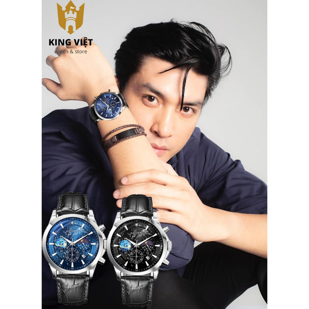 Đồng Hồ Nam ABO Star Full Dạ quang Thiết Kế Sao Trời Độc Đáo