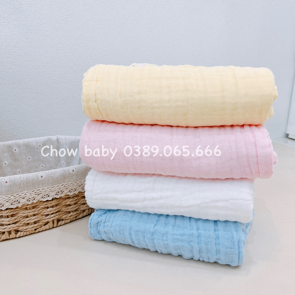 Khăn tắm xô xù 6 lớp siêu thấm hút Monona vải sợi bông tự nhiên mềm mại cho bé