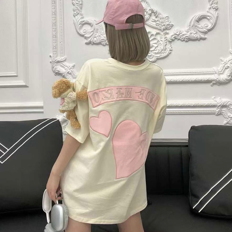 Áo phông gấu tim hồng ảnh thật hàng QCL1