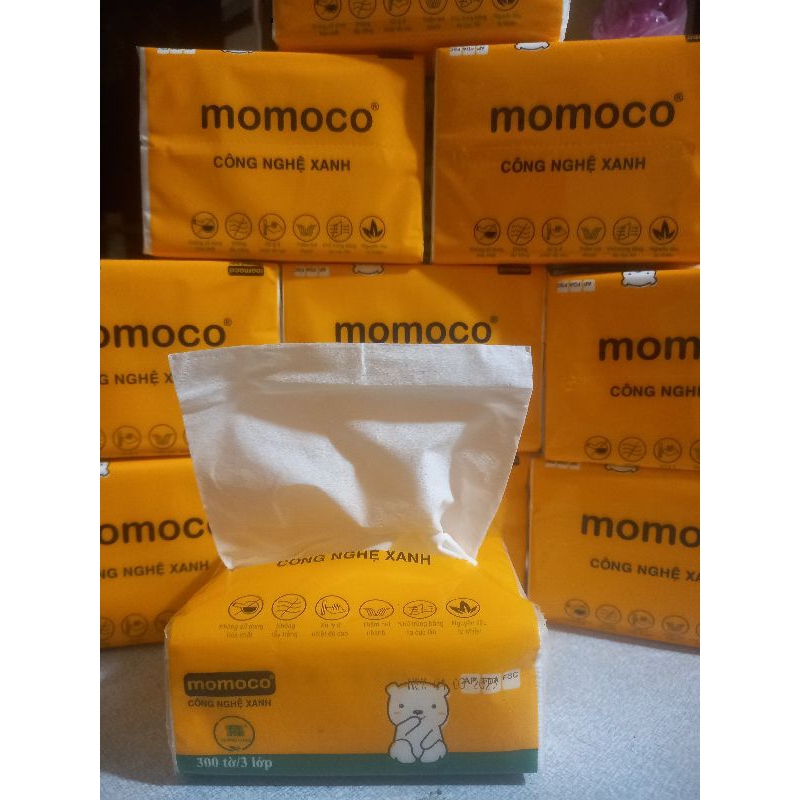 thùng 30 gói giấy rút đa năng momoco