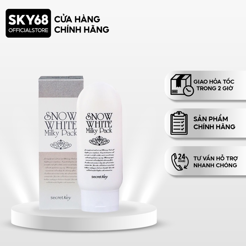 Kem Ủ Trắng Secret Key Snow White Milky Pack (200ml)