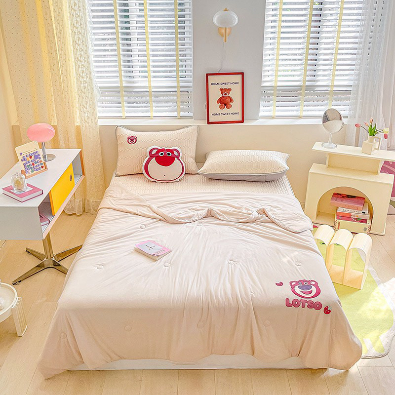 Set chiếu điều hoà chun bọc disney IGUN BEDDING cao cấp kèm chăn thun lạnh