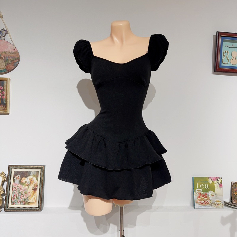Rica Dress - Đầm tùng xoè xếp tầng trẻ trung, xinh xắn, chất thun gân dày dặn xốp mềm