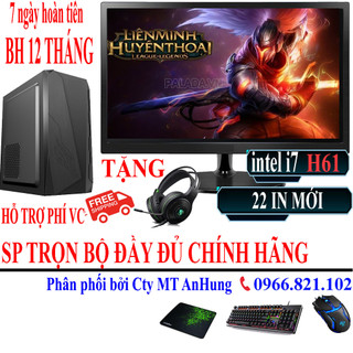 [RẺ SV] Bộ máy tính để bàn pc intel i7 chơi game CF LOL FIFA FREE FIRE PUGB MOBI game online...Màn 19 inch MỚI 100%