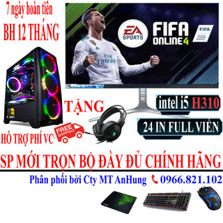 Bộ máy tính để bàn chơi GAME intel 9th i3 9100f mới đời cao màn 24 cao cấp ips tràn viền MỚI cf, lol, fifa, pubg, gata 5