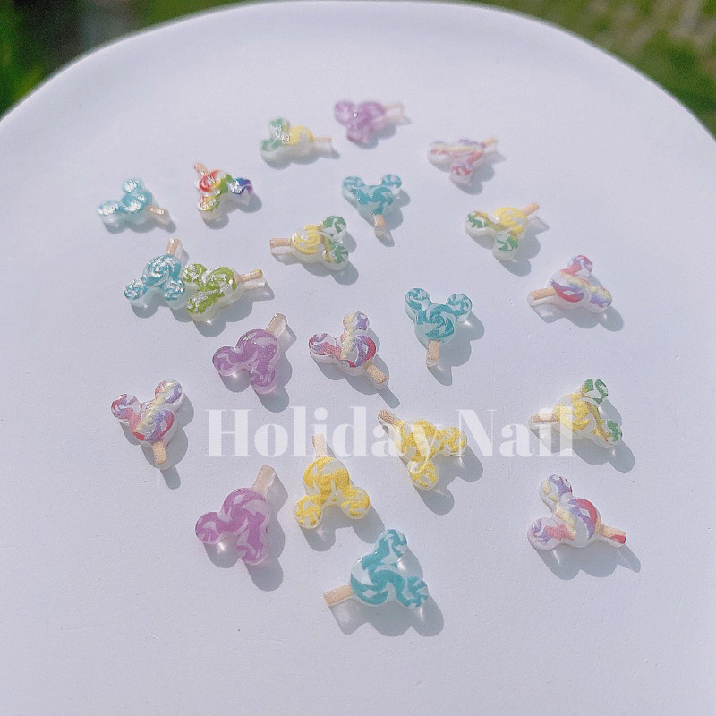 HOLIDAYNAIL Set 30 charm kẹo mickey mix màu siêu dễ thương