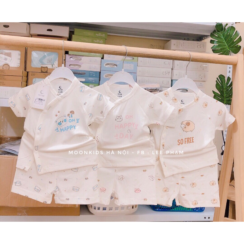 Bộ quần áo cộc tay Moon (0-9M)