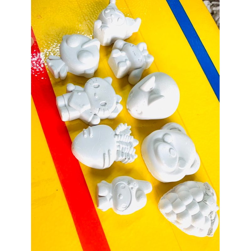 Combo 5 tượng thạch cao mini size 5-6cm siêu kute kèm màu và cọ