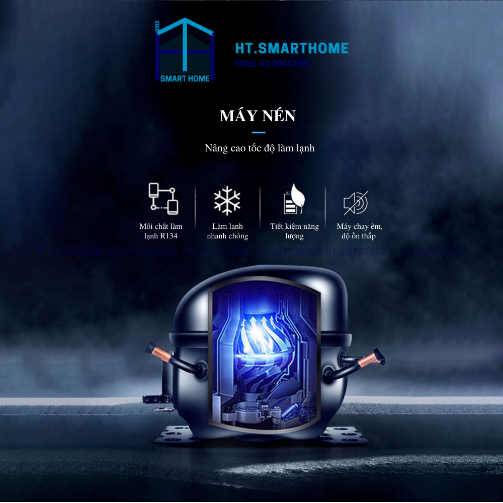 Tủ lạnh Sast 24L dung tích lớn - Tủ 2 cánh ngăn đông, ngăn mát bảo quản thực phẩm