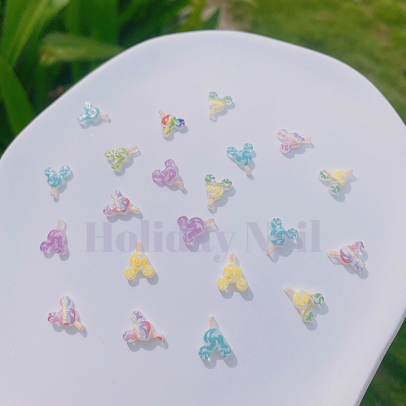 HOLIDAYNAIL Set 30 charm kẹo mickey mix màu siêu dễ thương
