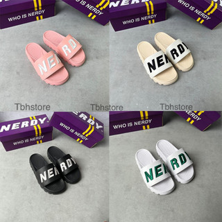 DÉP NERDY QUAI NGANG THÊU NỔI HÀNG CHUẨN LOẠI 1 HỘP ĐẦY ĐỦ