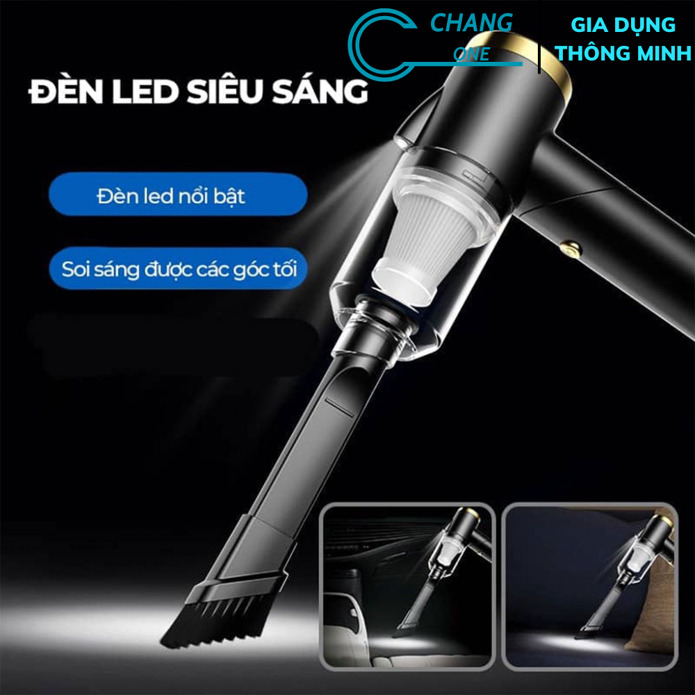 Máy Hút Bụi Cầm Tay Mini Không Dây - Lực Hút Cực Mạnh Sử Hút Bụi Ô Tô, Bụi Giường - Cổng Sạc USB Tiện Lợi - Chang_One | BigBuy360 - bigbuy360.vn