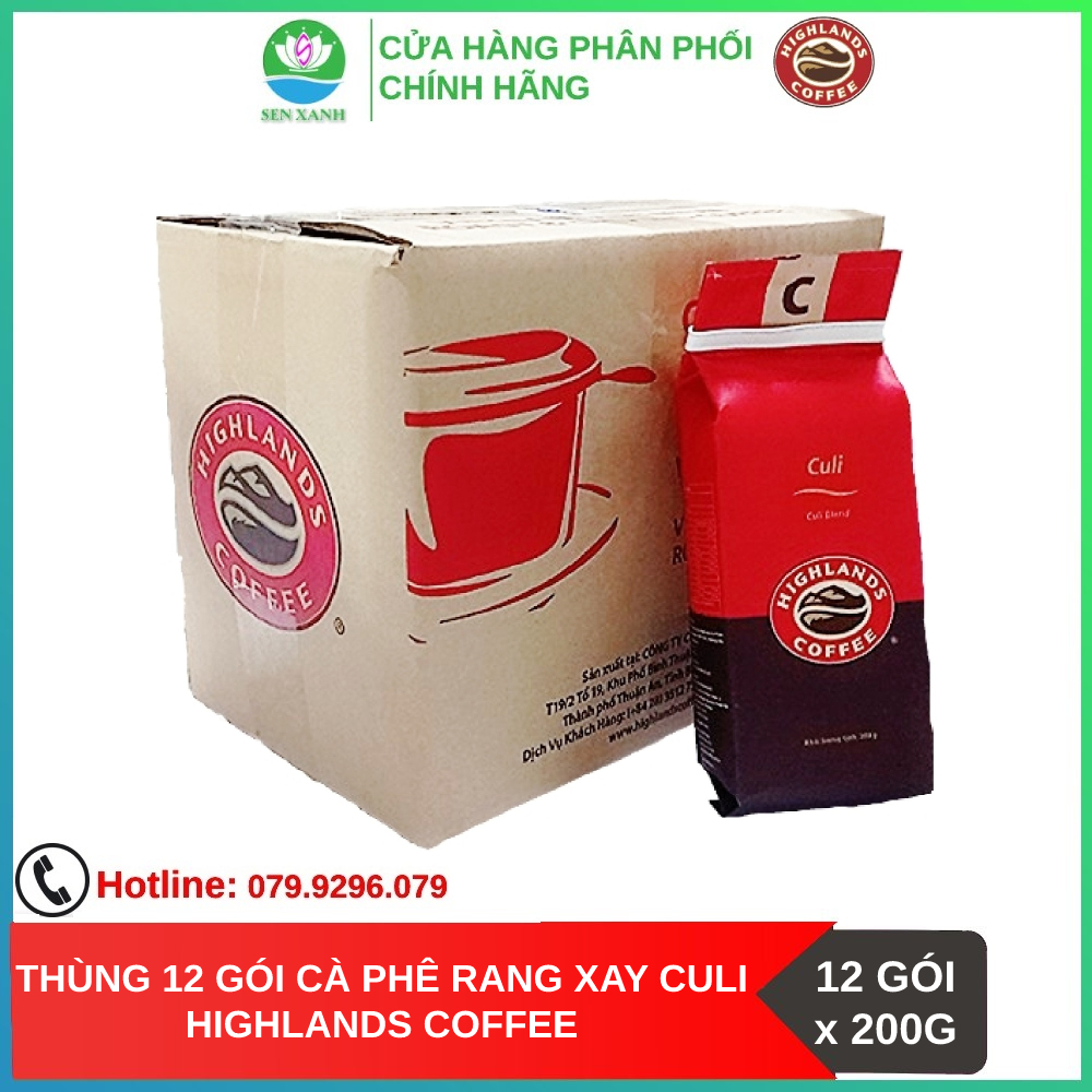 Thùng Cà phê rang xay Culi Highlands Coffee 200g