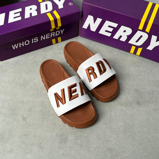 DÉP NERDY QUAI NGANG THÊU NỔI HÀNG CHUẨN LOẠI 1 HỘP ĐẦY ĐỦ
