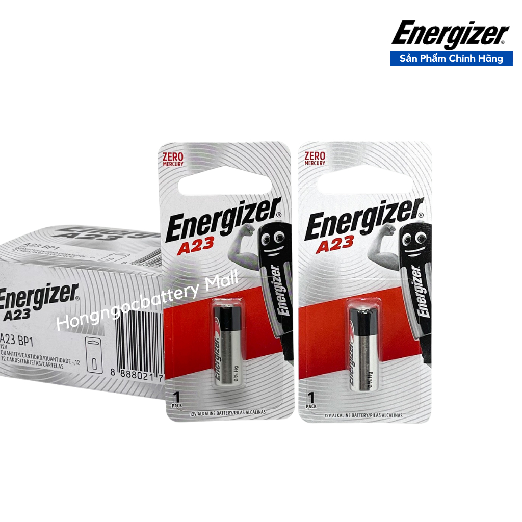 Vỉ 1 Viên Pin A23 Energizer 12V chính hãng thay pin khiển cửa cuốn