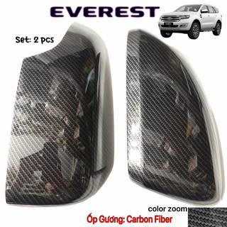 Ốp tay cửa ốp chén cửa ốp gương xe ford everest 2017 2018 2019 2020 2021 2022 carbon fiberhõm cửa trang trí