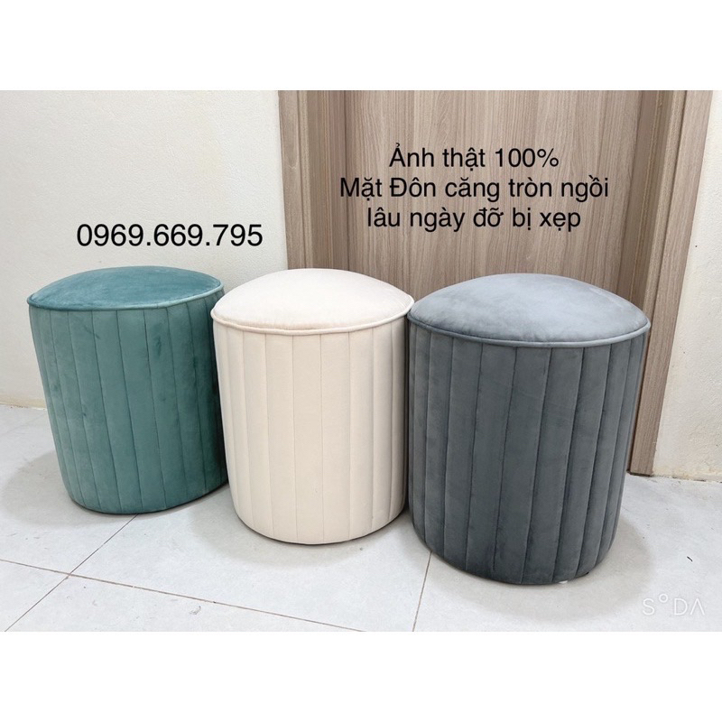 Ghế Đôn Sofa Ghế Bàn Trang Điểm NHIỀU MÀU 35x35x45cm Bọc Mút Dày Dặn - HOÀN TIỀN 100% NẾU KHÁCH KHÔNG HÀI LÒNG