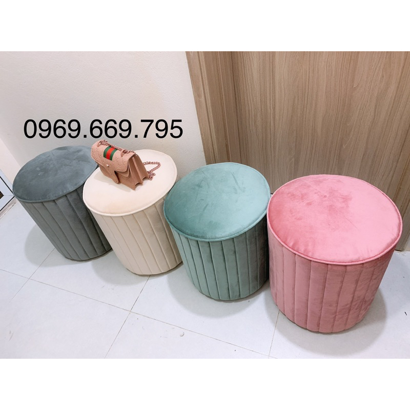 Ghế Đôn Sofa Ghế Bàn Trang Điểm NHIỀU MÀU 35x35x45cm Bọc Mút Dày Dặn - HOÀN TIỀN 100% NẾU KHÁCH KHÔNG HÀI LÒNG