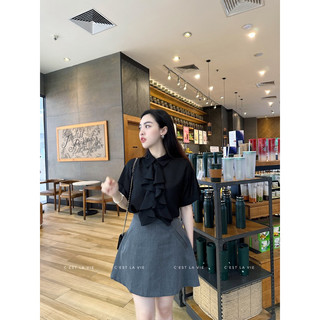 Áo sơmi cổ bèo C'est la vie
