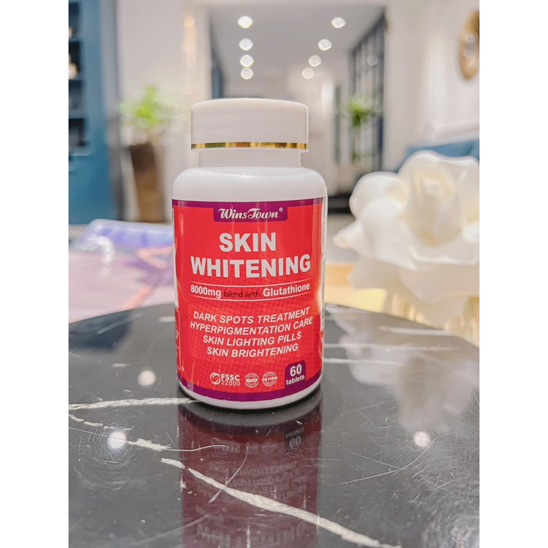 Viên uống skin whitening trắng da hủy nám trẻ hóa glutathion 8000mg chính hãng