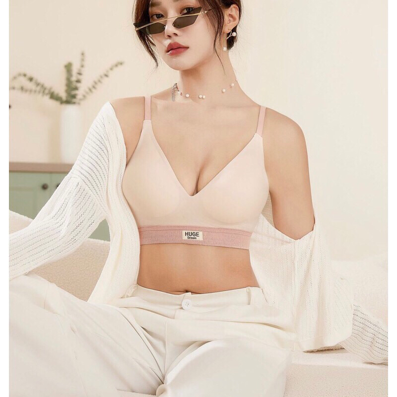 Áo Lót Nữ Su Thể Thao Chữ Huge Chống Xệ Nâng Ngực Tạo Khe Cao Cấp 228