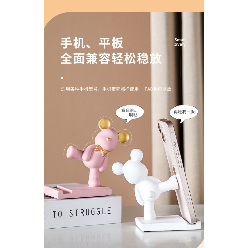 Giá Đỡ Điện Thoại Để Bàn Hình Chú Gấu Độc Đáo Trang Trí Cho Học Sinh