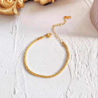 Vòng tay titan sợi vàng không đen gỉ basic